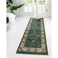 thumbnail image 1 of Rugs.com Medina Collection Rug – 5 Ft Runner Emerald Green Medium Rug Perfect For Hallways, Entryways, 1 of 8