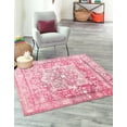 thumbnail image 1 of Rugs.com Medina Collection Rug – 5 Ft Square Plumrose Pink Medium Rug Perfect For Living Rooms, Kitchens, Entryways, 1 of 9