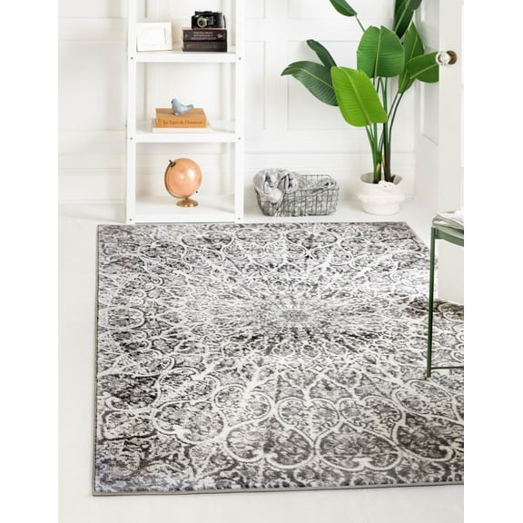 Rugs.com Monte Carlo Collection Rug – 3' 3 x 5' 3 Dark Gray Medium Rug Perfect For Living Rooms, Large Dining Rooms, Open Floorplans