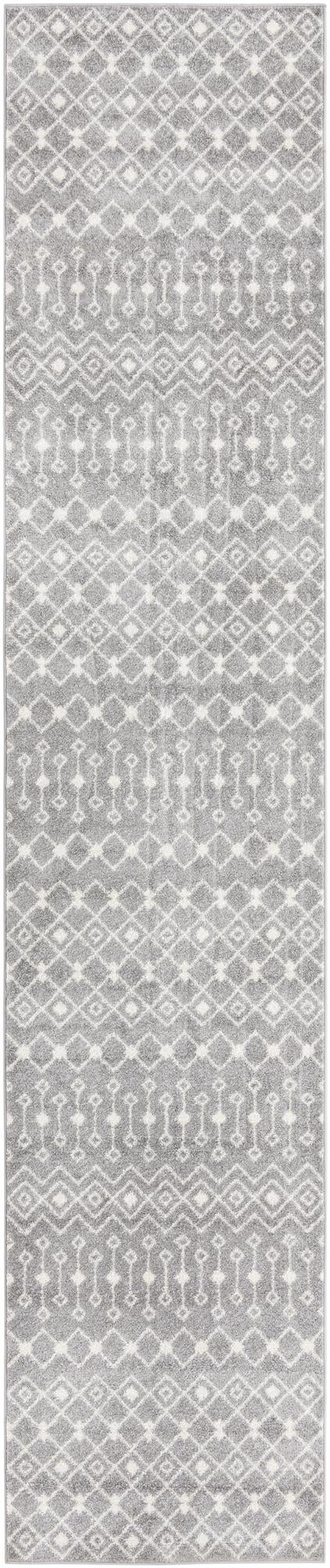 Rugs.com Moroccan Trellis Collection Rug – 16 Ft Runner Gray Medium Rug ...
