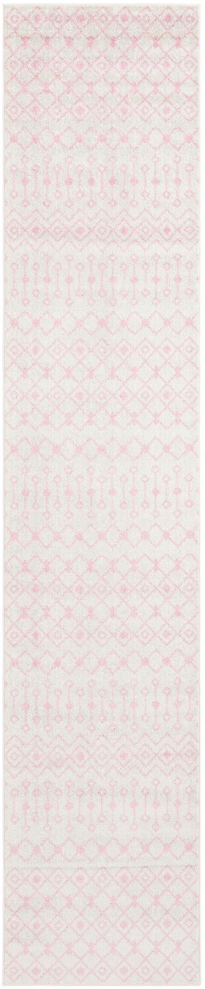 Rugs.com Moroccan Trellis Collection Rug – 16 Ft Runner Ivory And Pink ...