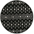 thumbnail image 1 of Rugs.com Moroccan Trellis Collection Rug – 3 Ft Round Black And White Medium Rug Perfect For Kitchens, Dining Rooms, 1 of 7