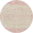 thumbnail image 1 of Rugs.com Moroccan Trellis Collection Rug – 3 Ft Round Ivory And Pink Medium Rug Perfect For Kitchens, Dining Rooms, 1 of 8