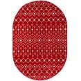 thumbnail image 1 of Rugs.com Moroccan Trellis Collection Rug – 4' x 6' Oval Burgundy Red Medium Rug Perfect For Living Rooms, Large Dining Rooms, Open Floorplans, 1 of 7