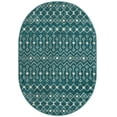 thumbnail image 1 of Rugs.com Moroccan Trellis Collection Rug – 4' x 6' Oval Turquoise Medium Rug Perfect For Living Rooms, Large Dining Rooms, Open Floorplans, 1 of 7