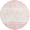 thumbnail image 1 of Rugs.com Moroccan Trellis Collection Rug – 5 Ft Round Ivory And Pink Medium Rug Perfect For Kitchens, Dining Rooms, 1 of 8