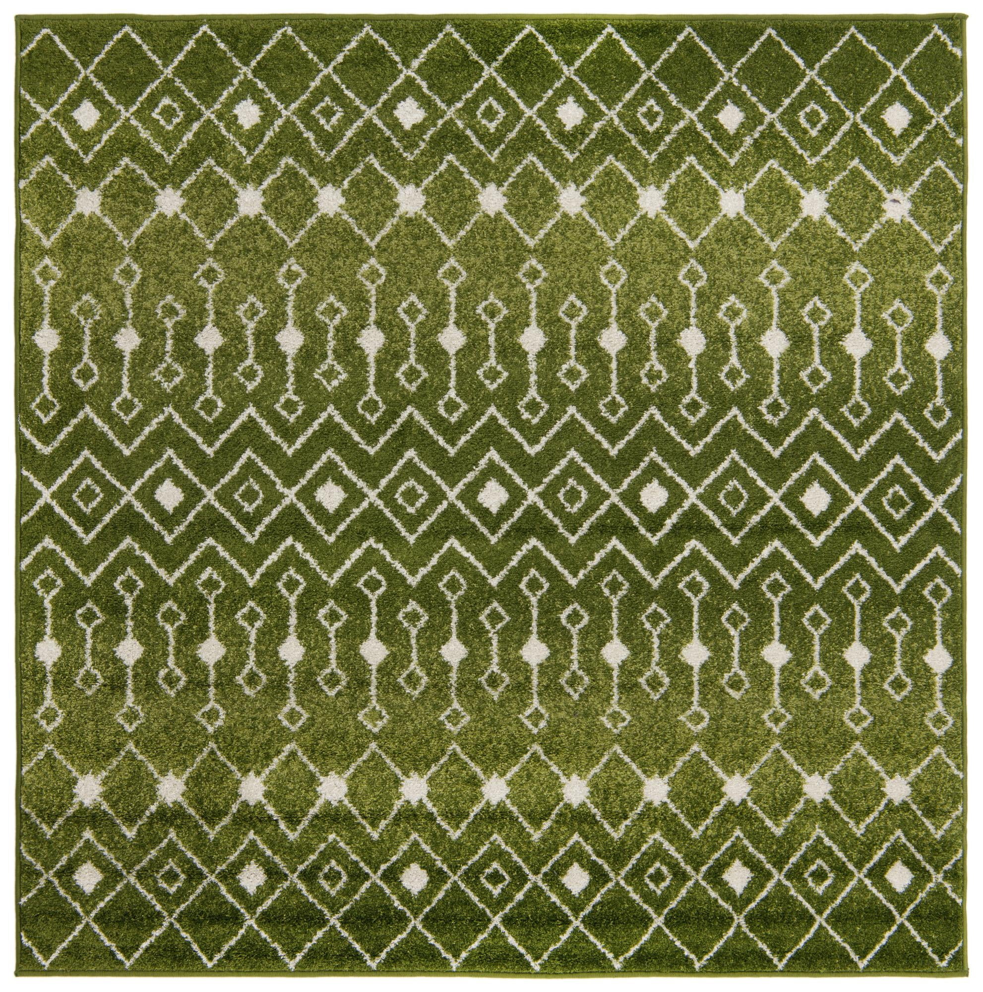 Square Rug Green Rugs.com Moroccan Trellis Collection Rug – 6 Ft Square Green Medium Rug ...