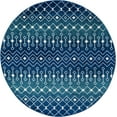 thumbnail image 1 of Rugs.com Moroccan Trellis Collection Rug – 8 Ft Round Navy And Teal Medium Rug Perfect For Kitchens, Dining Rooms, 1 of 6