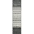 thumbnail image 1 of Rugs.com Moroccan Trellis Collection Rug – 8 Ft Runner Black And White Medium Rug Perfect For Hallways, Entryways, 1 of 9