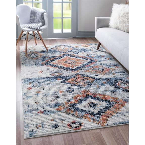 Rugs.com Morocco Collection Rug – 2' x 3' Ivory High-Pile Rug Perfect For Living Rooms, Large Dining Rooms, Open Floorplans