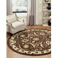 thumbnail image 1 of Rugs.com Neda Collection Rug – 8 Ft Round Brown Low Rug Perfect For Kitchens, Dining Rooms, 1 of 5