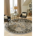 thumbnail image 1 of Rugs.com Neda Collection Rug – 8 Ft Round Dark Gray Low Rug Perfect For Kitchens, Dining Rooms, 1 of 5