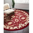 thumbnail image 1 of Rugs.com Neda Collection Rug – 8 Ft Round Red Low Rug Perfect For Kitchens, Dining Rooms, 1 of 9