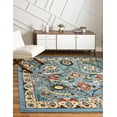 thumbnail image 1 of Rugs.com Neda Collection Rug – 8 Ft Square Blue Low Rug Perfect For Living Rooms, Kitchens, Entryways, 1 of 8