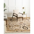 thumbnail image 1 of Rugs.com Neda Collection Rug – 8 Ft Square Ivory Low Rug Perfect For Living Rooms, Kitchens, Entryways, 1 of 7