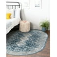 thumbnail image 1 of Rugs.com Newport Collection Rug – 4' x 6' Oval Navy Blue Medium Rug Perfect For Living Rooms, Large Dining Rooms, Open Floorplans, 1 of 9