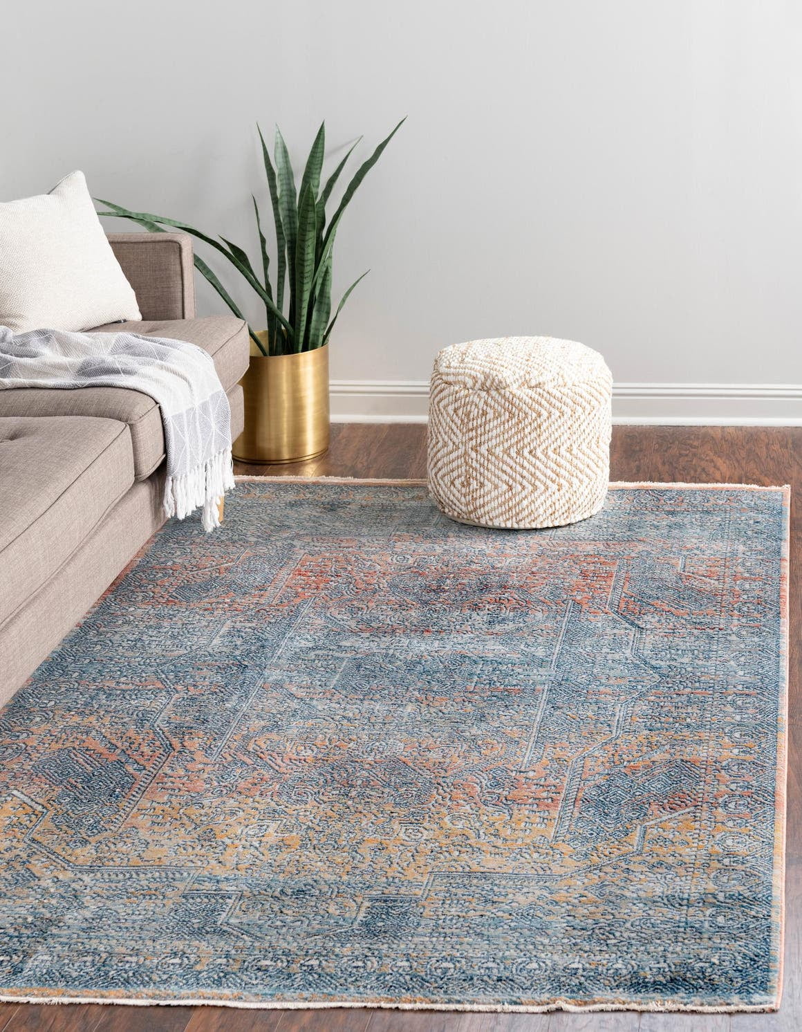 Rugs.com Newport Collection Rug – 5' 3 x 8' Multi Medium Rug Perfect ...