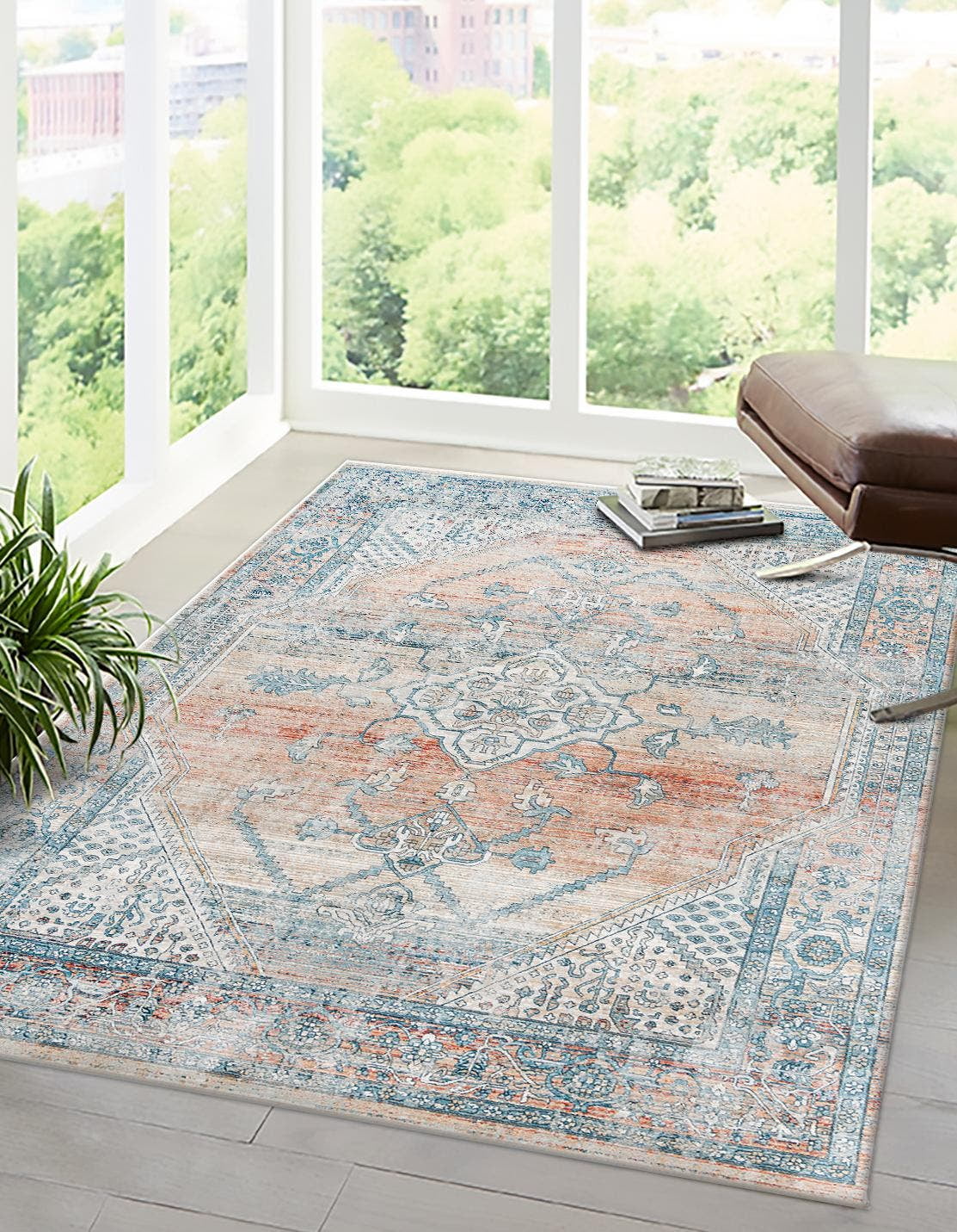 Rugs.com Newport Collection Rug – 5' 3 x 8' Multi Medium Rug Perfect ...