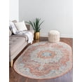 thumbnail image 1 of Rugs.com Newport Collection Rug – 5' 3 x 8' Oval Red Medium Rug Perfect For Living Rooms, Large Dining Rooms, Open Floorplans, 1 of 9