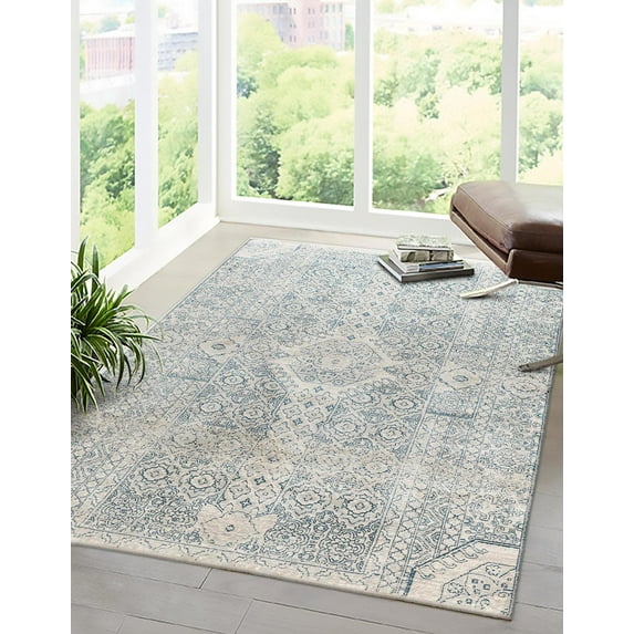 Rugs.com Newport Collection Rug – 7' 10 x 10' 2 Gray Medium Rug Perfect For Living Rooms, Large Dining Rooms, Open Floorplans