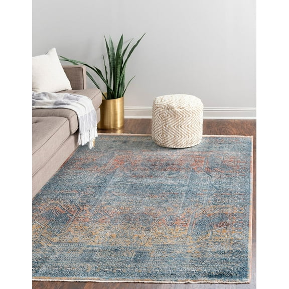 Rugs.com Newport Collection Rug – 7' 10 x 10' 2 Multi Medium Rug Perfect For Living Rooms, Large Dining Rooms, Open Floorplans