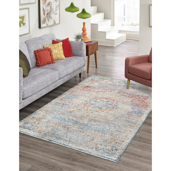 Rugs.com Newport Collection Rug – 9' x 12' Multi Medium Rug Perfect For Living Rooms, Large Dining Rooms, Open Floorplans