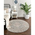 thumbnail image 1 of Rugs.com Noble Collection Rug – 3' 3 Round Blue Medium Rug Perfect For Kitchens, Dining Rooms, 1 of 8