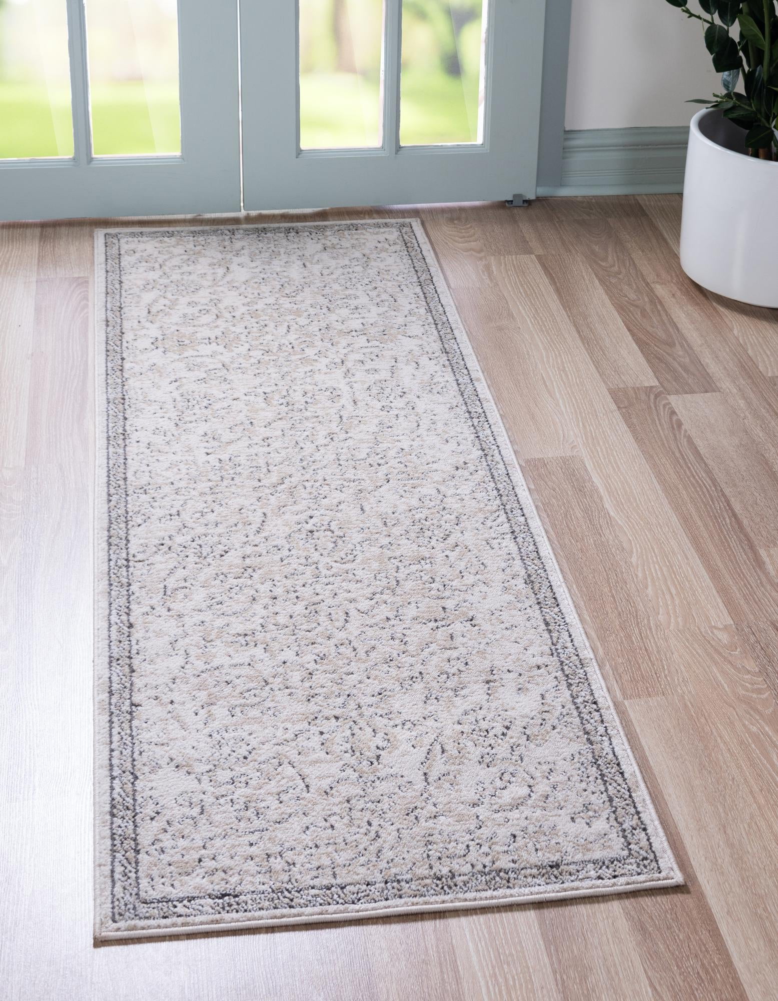 Oregon Collection Rugs Rugs.com Oregon Collection Rug – 12 Ft Runner Ivory Low-Pile Rug ...
