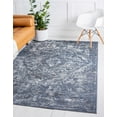 thumbnail image 1 of Rugs Oregon Low-Pile Geometric Blue Area Rug, 2" 2 x 3", 1 of 9