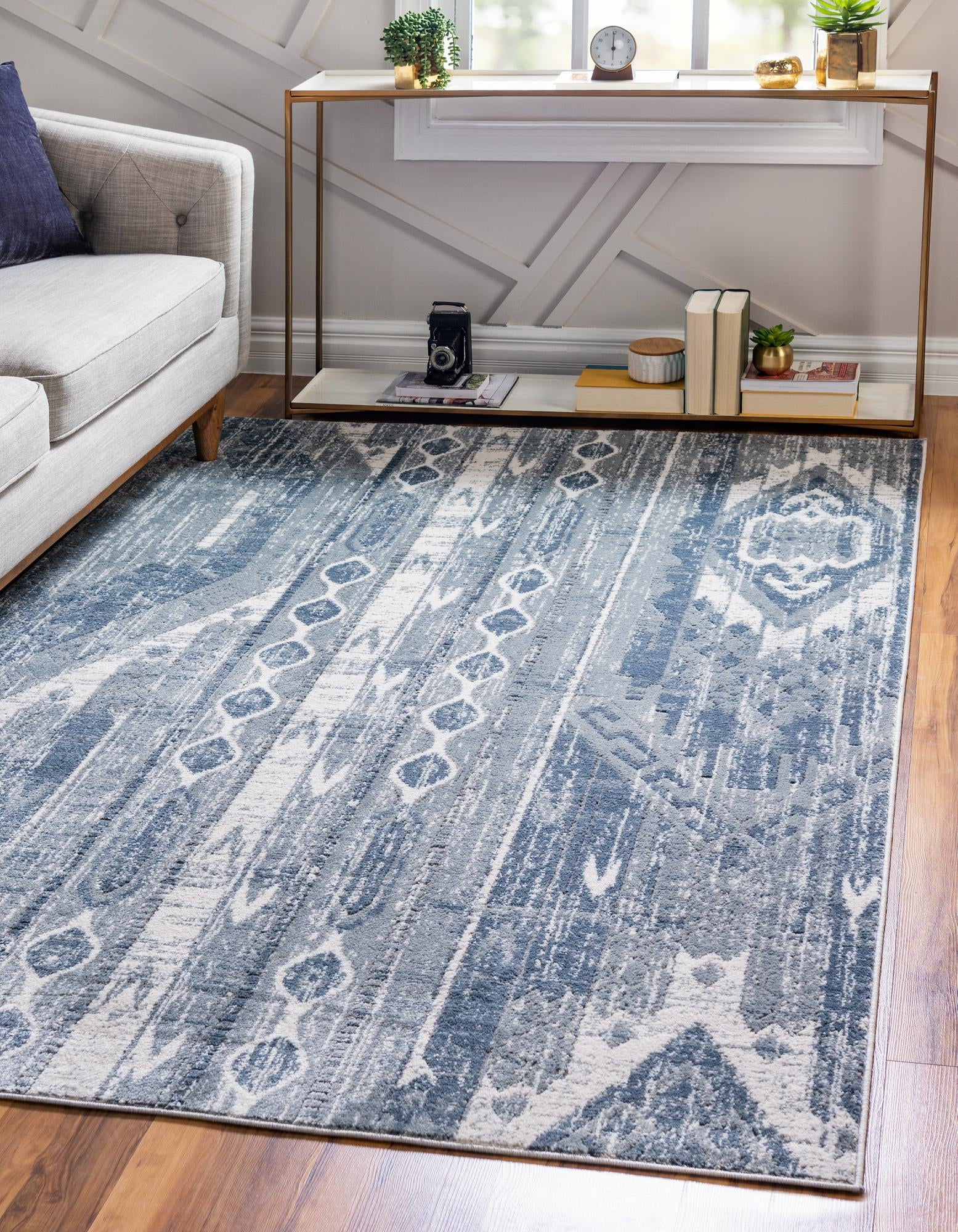 Oregon Rug Blue Rugs.com Oregon Collection Rug – 2' 2 x 3' Light Slate Blue Low-Pile ...