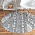 thumbnail image 1 of Rugs.com Oregon Collection Rug – 3 Ft Round Gray Low-Pile Rug Perfect For Kitchens, Dining Rooms, 1 of 9