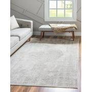 Rugs.com Oregon Collection Rug – 4' x 6' Ivory Low-Pile Rug Perfect For Living Rooms, Large Dining Rooms, Open Floorplans