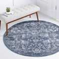thumbnail image 1 of Rugs.com Oregon Collection Rug – 5 Ft Round Blue Low-Pile Rug Perfect For Kitchens, Dining Rooms, 1 of 9