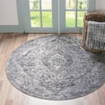 thumbnail image 1 of Rugs.com Oregon Collection Rug – 5 Ft Round Gray Low-Pile Rug Perfect For Kitchens, Dining Rooms, 1 of 8