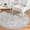 thumbnail image 1 of Rugs.com Oregon Collection Rug – 5 Ft Round Ivory Low-Pile Rug Perfect For Kitchens, Dining Rooms, 1 of 9