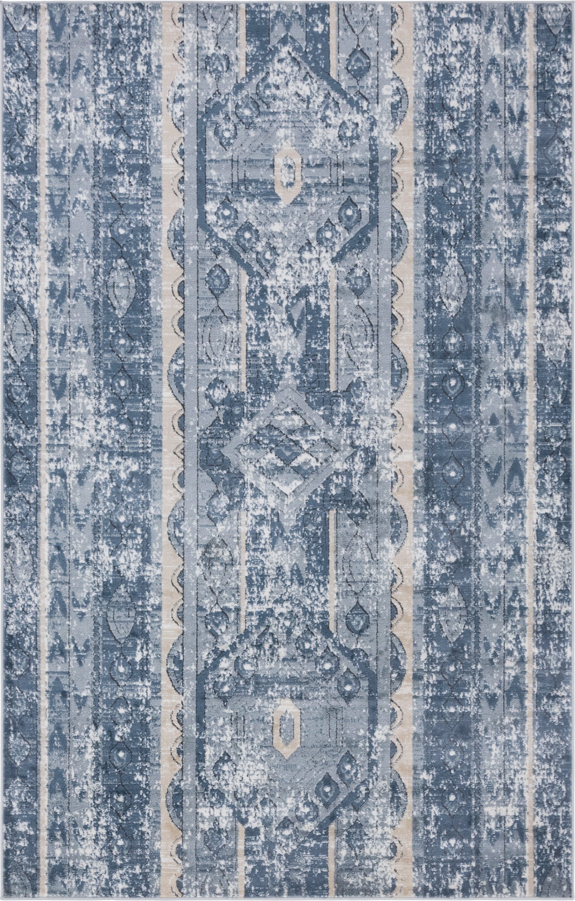 Oregon Rug Blue Rugs.com Oregon Collection Rug – 5' x 8' Blue Low-Pile Rug Perfect For ...