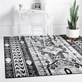 thumbnail image 1 of Rugs.com Oregon Collection Rug – 6 Ft Square Black And White Low-Pile Rug Perfect For Living Rooms, Kitchens, Entryways, 1 of 9