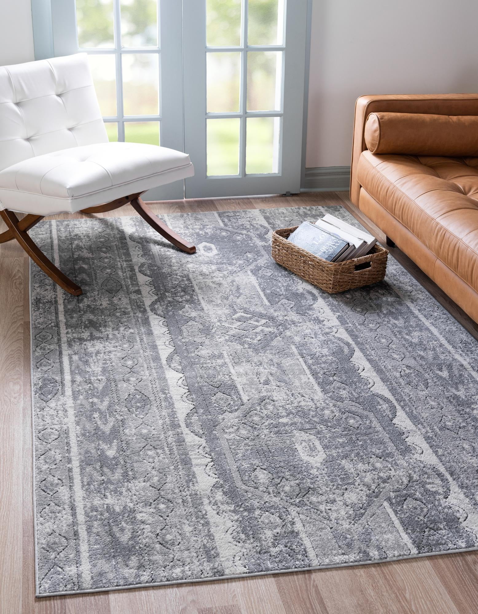 Oregon Collection Rugs Rugs.com Oregon Collection Rug – 6' x 9' Gray Low-Pile Rug Perfect For ...