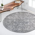 thumbnail image 1 of Rugs.com Oregon Collection Rug – 7 Ft Round Gray Low-Pile Rug Perfect For Kitchens, Dining Rooms, 1 of 9