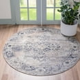 thumbnail image 1 of Rugs.com Oregon Collection Rug – 7 Ft Round Gray Low-Pile Rug Perfect For Kitchens, Dining Rooms, 1 of 8