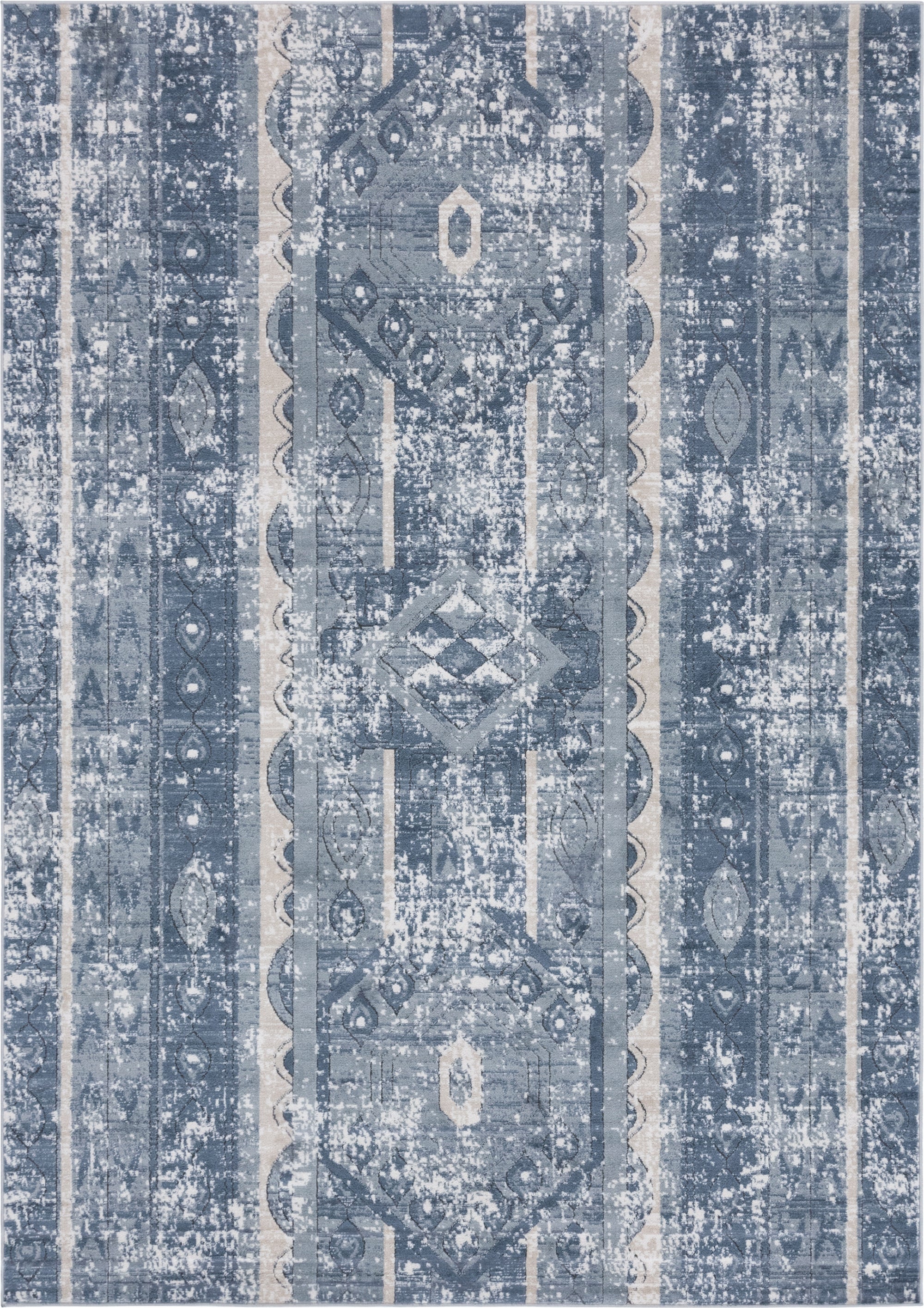 Oregon Rug Blue Rugs.com Oregon Collection Rug – 7' x 10' Blue Low-Pile Rug Perfect For ...