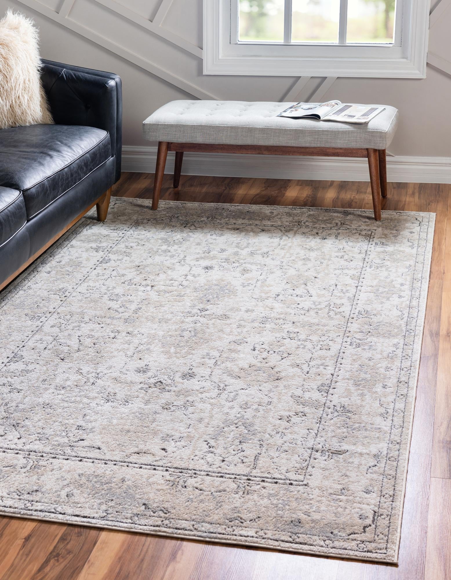 Oregon Collection Rugs Rugs.com Oregon Collection 7' x 10' Ivory Low-Pile Rug Perfect For ...