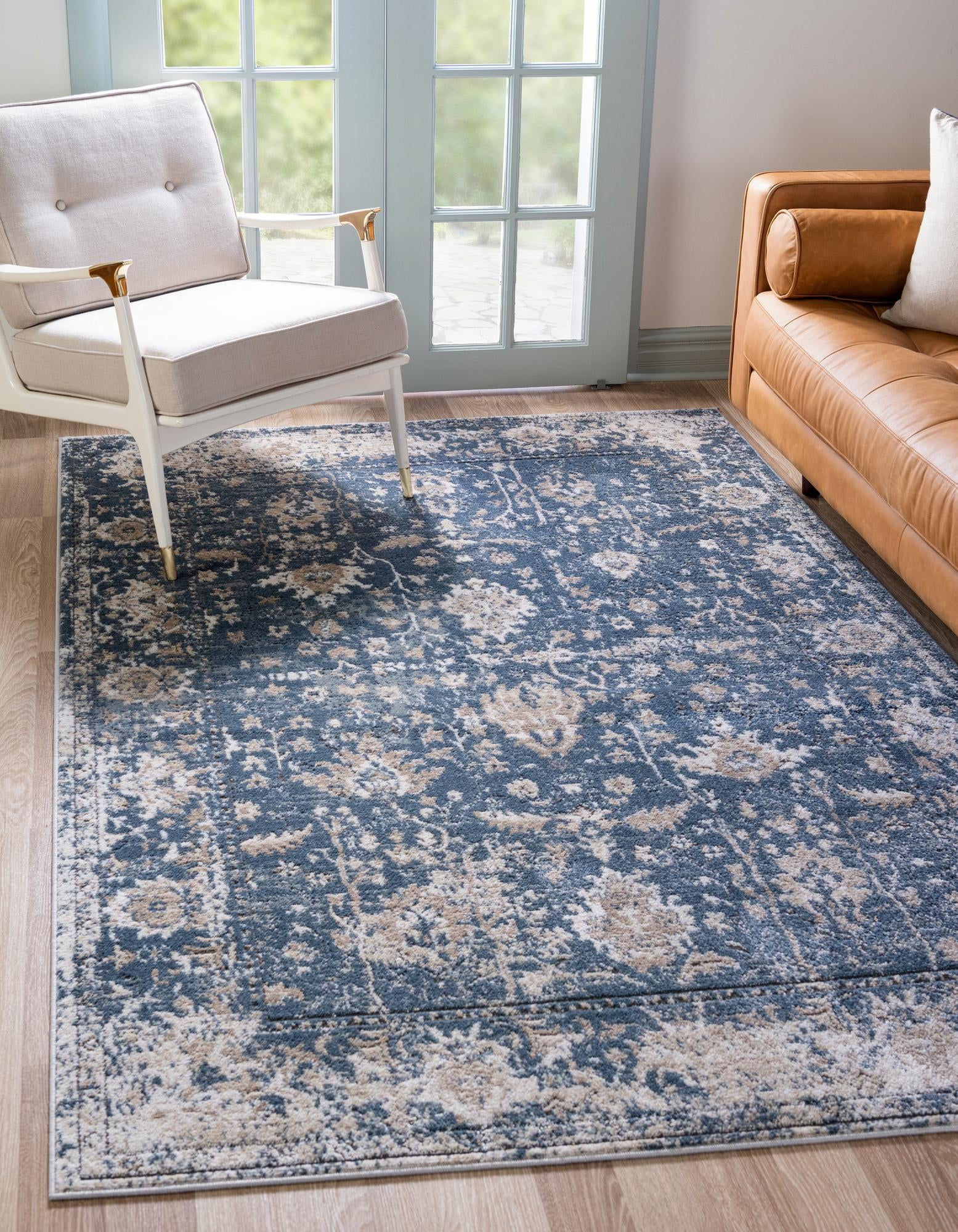 Oregon Rug Blue Rugs.com Oregon Collection Rug – 8' x 10' Blue Low-Pile Rug Perfect For ...