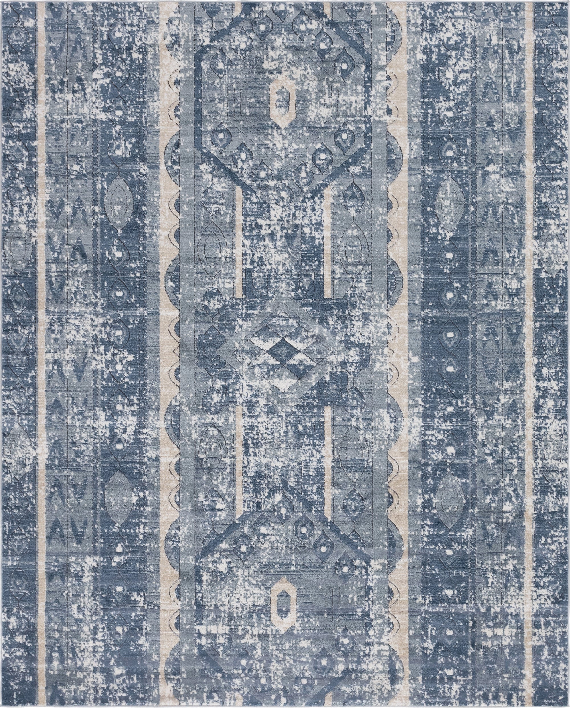 Oregon Rug Blue Rugs.com Oregon Collection Rug – 8' x 10' Blue Low-Pile Rug Perfect For ...