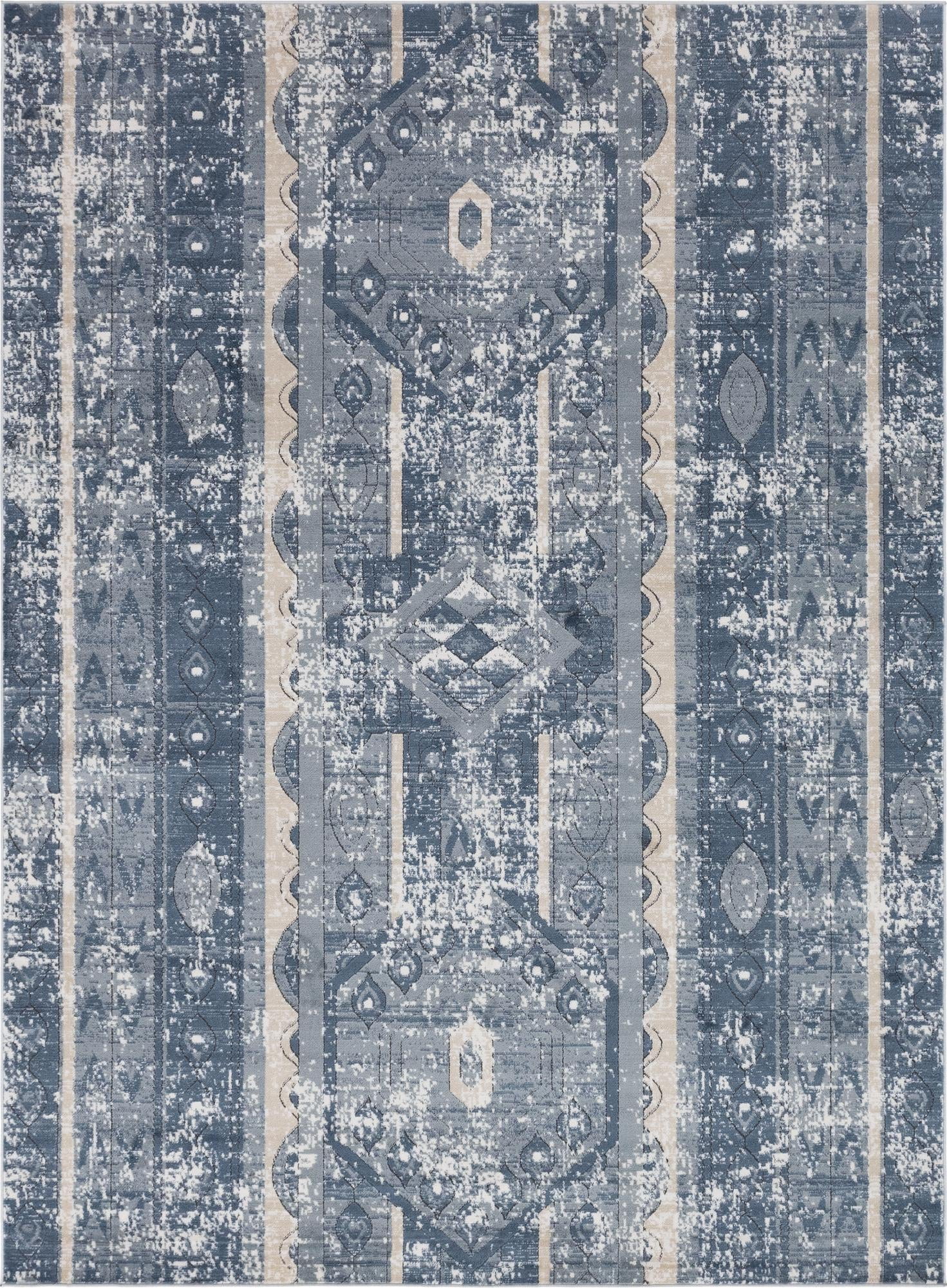 Oregon Rug Blue Rugs.com Oregon Collection Rug – 8' x 11' Blue Low-Pile Rug Perfect For ...