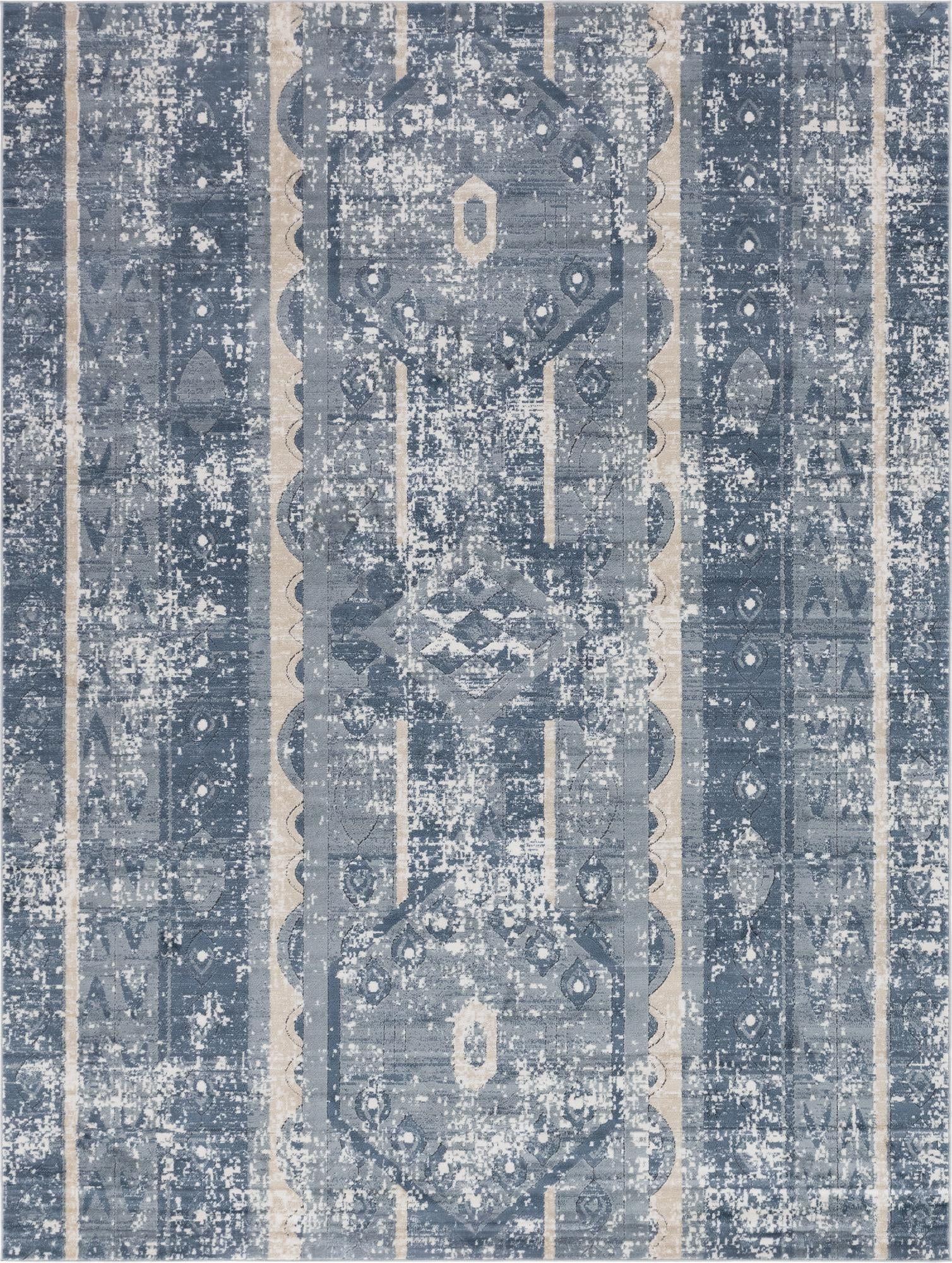 Oregon Rug Blue Rugs.com Oregon Collection Rug – 9' x 12' Blue Low-Pile Rug Perfect For ...