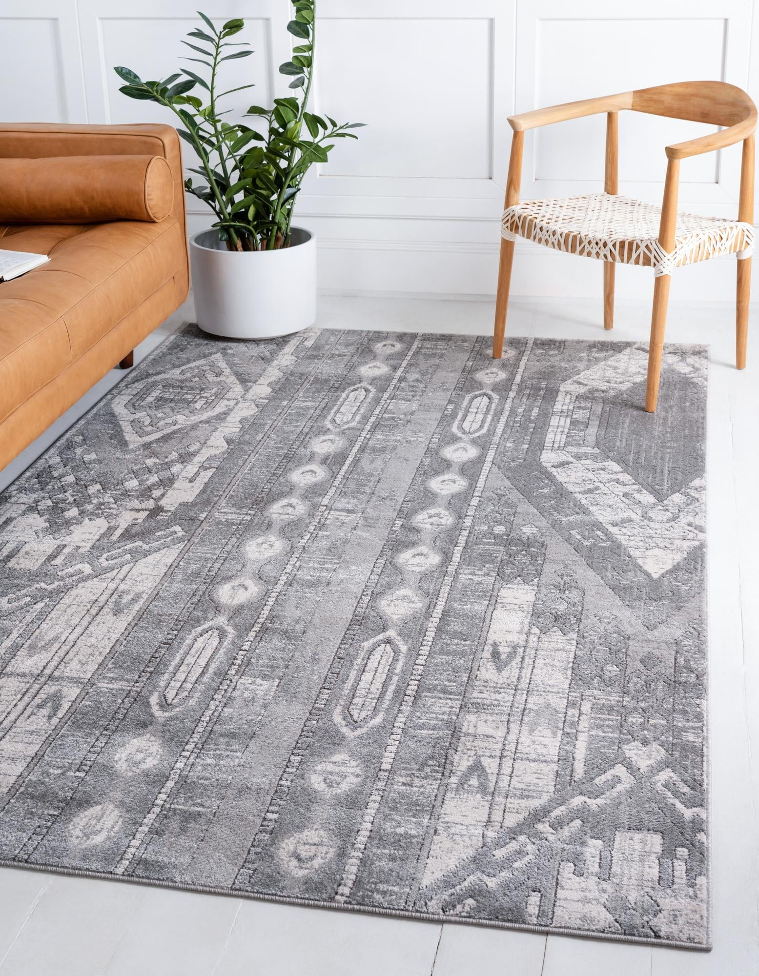 Oregon Collection Rugs Rugs.com Oregon Collection 9' x 12' Gray Low-Pile Rug, Ideal for Living ...