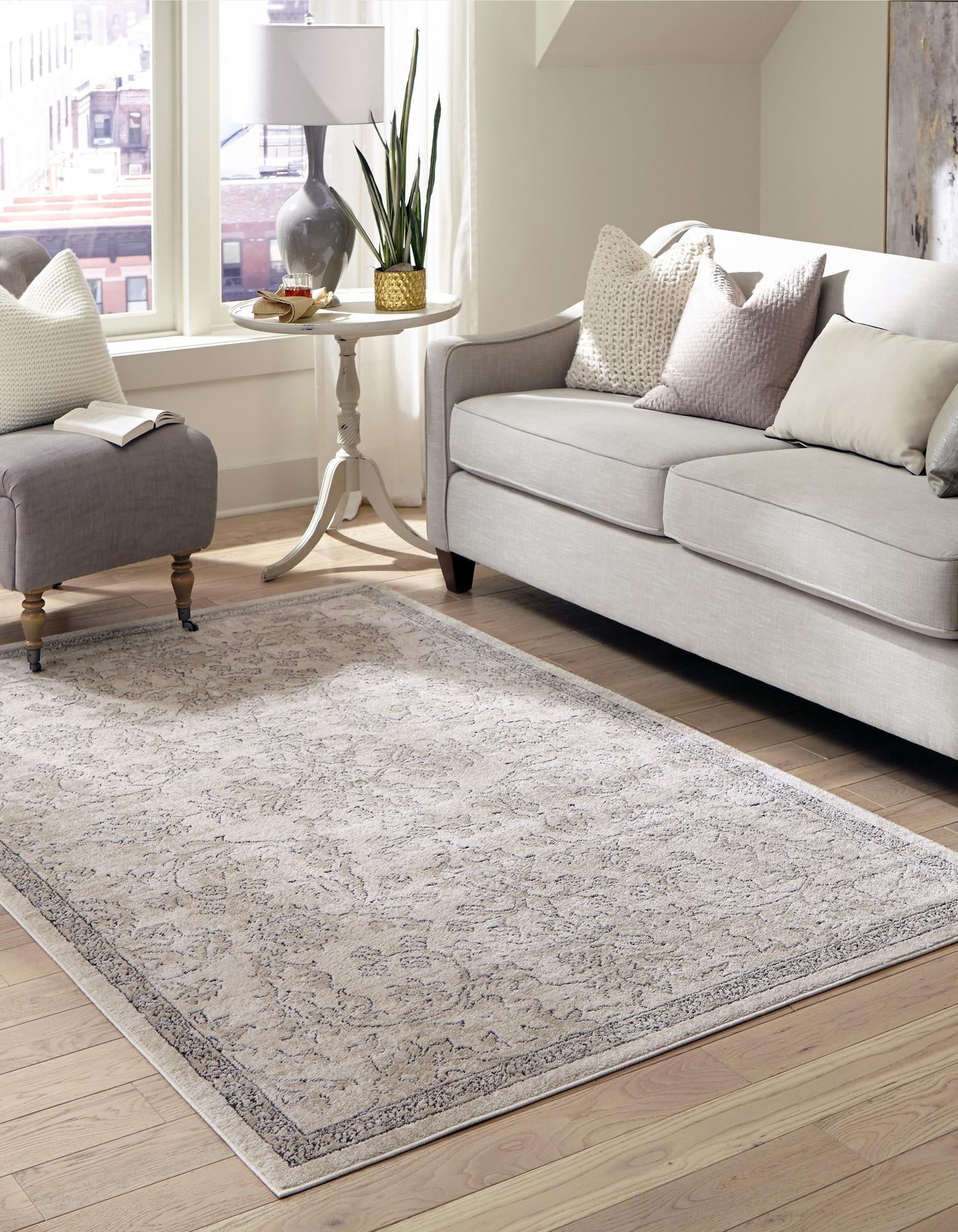 Oregon Collection Rugs Rugs.com Oregon Collection Rug – 9' x 12' Ivory Low-Pile Rug Perfect ...