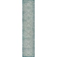 thumbnail image 1 of Rugs.com Outdoor Aztec Collection Rug – 12 Ft Runner Teal Flatweave Rug Perfect For Hallways, Entryways, 1 of 1