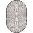 thumbnail image 1 of Rugs.com Outdoor Aztec Collection Rug – 3' x 5' Oval Charcoal Gray Flatweave Rug Perfect For Living Rooms, Large Dining Rooms, Open Floorplans, 1 of 1